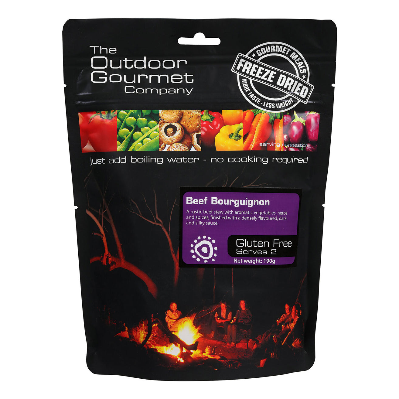 Outdoor Gourmet Beef Bourguignon (GF)