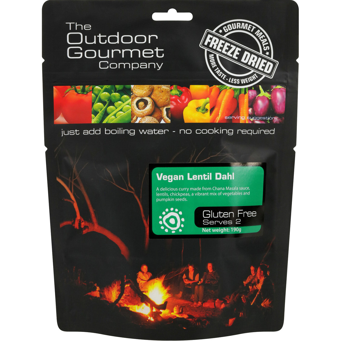 Outdoor Gourmet Vegan Lentil Dahl (V) (GF)