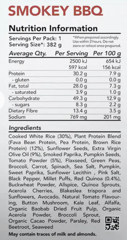 Radix Freeze Dried Meals (V) (GF)